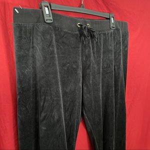 Juicy Couture Black Velour Track Pants